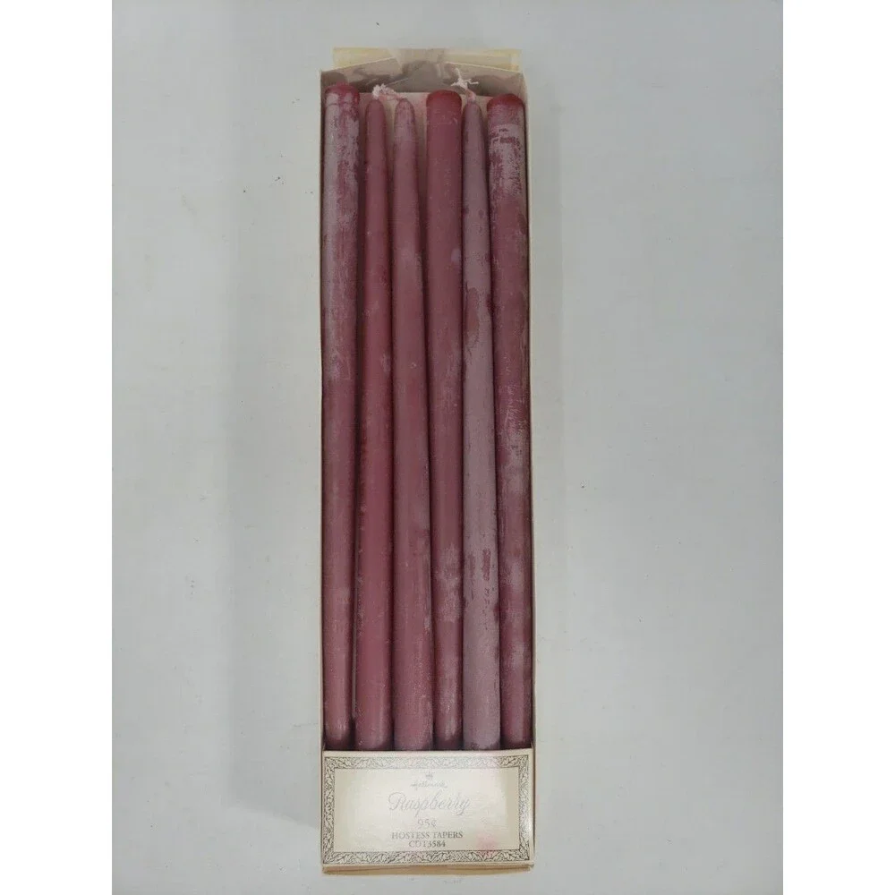 Vintage Hallmark Raspberry Hostess Tapers 10